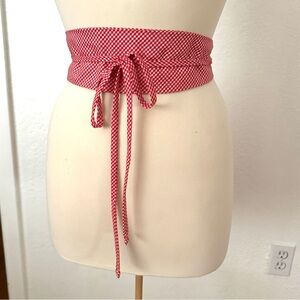 Red gingham belt